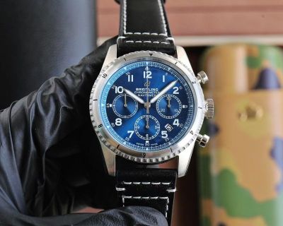 Breitling Avenger 46*13mm Japan Complications Quartz Movement Leather Strap Replica Watch